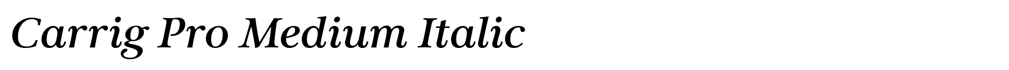 Carrig Pro Medium Italic image